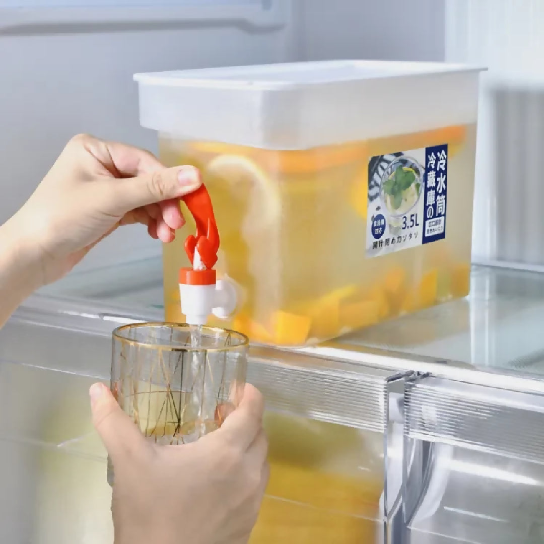 3-5Ltr Cooler Water Bottle Container For Kitchen SPACE-SAVING Cold Kettle with Faucet