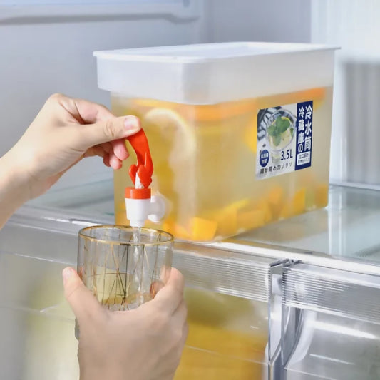 3-5Ltr Cooler Water Bottle Container For Kitchen SPACE-SAVING Cold Kettle with Faucet