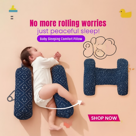 Baby Sleeping Comfort Pillow – Soft Support Pillow For Infants – Ergonomic Shape For Head Neck And Back – Breathable And Washable Fabric