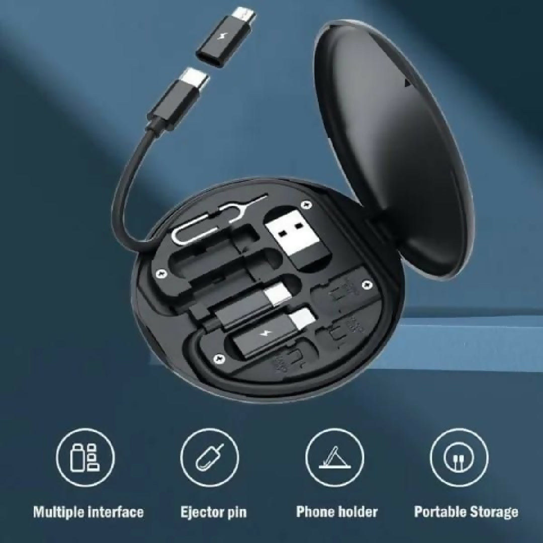 5 In 1 Multifunctional Data Cable Set 60W Fast Charging Universal Charging Pins Durable Portable Charger Cable Kit
