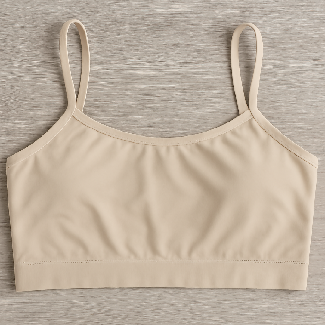 Teenagers Malai Non-Padded Bra - Soft Lightweight - Comfortable Everyday Wear Lingerie - Plain Design in Beige - Sizes 28 30 32 - 28
