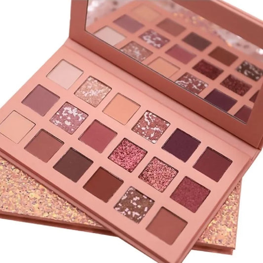 18 Colors Nude Eyeshadow Palette Matte and Shimmer Pigmented Shades Long Lasting