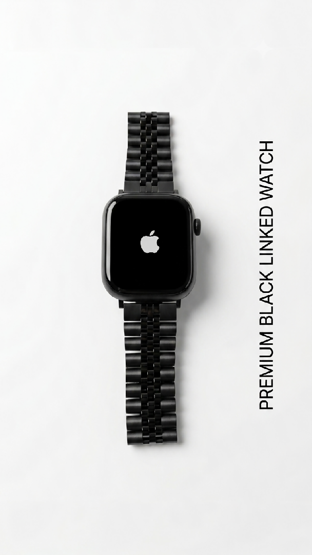 Apple Logo Smart Watch Series Dial with Stainless Steel 5-Link Premium And Luxury
