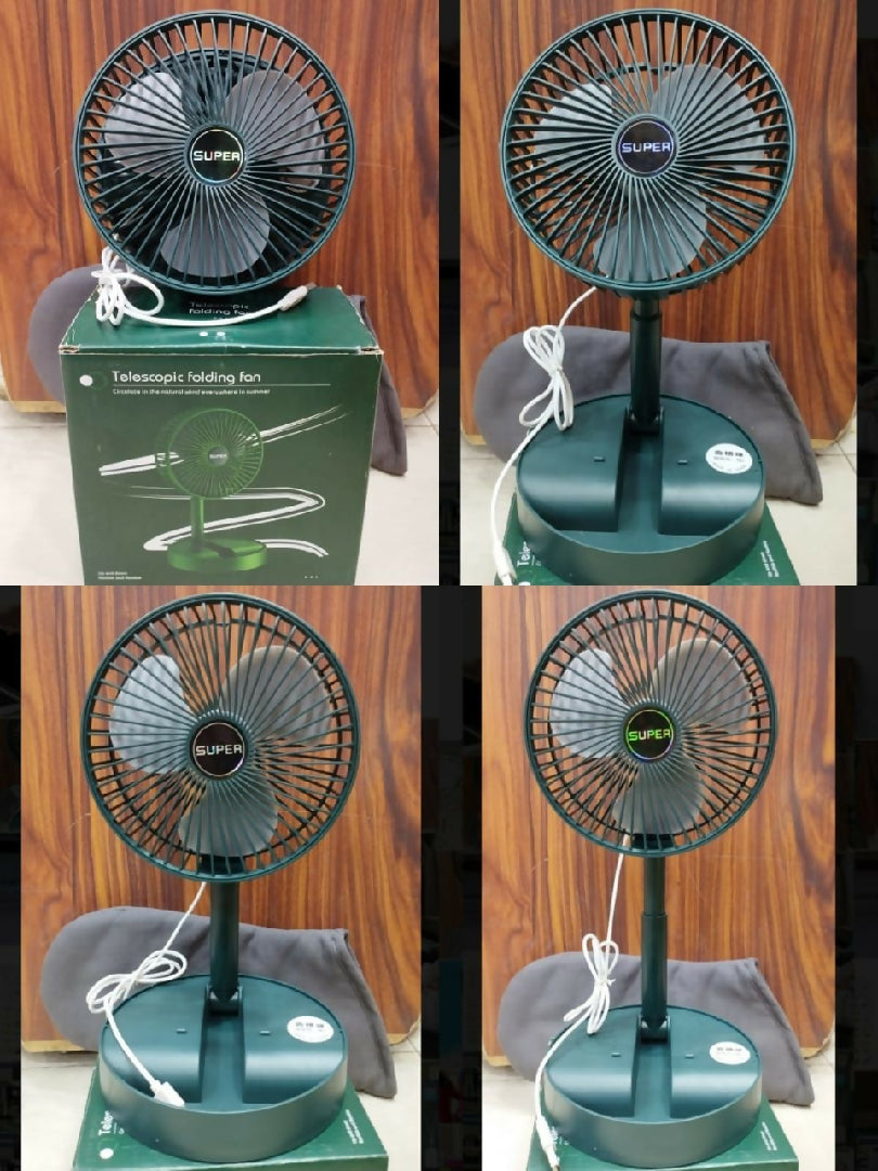 None Rechargable Portable Electric Mini Fan Foldable Telescopic Fan