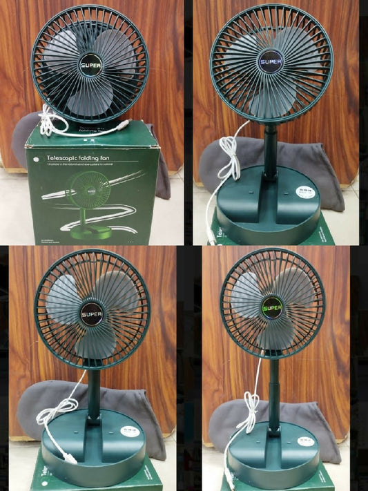 None Rechargable Portable Electric Mini Fan Foldable Telescopic Fan