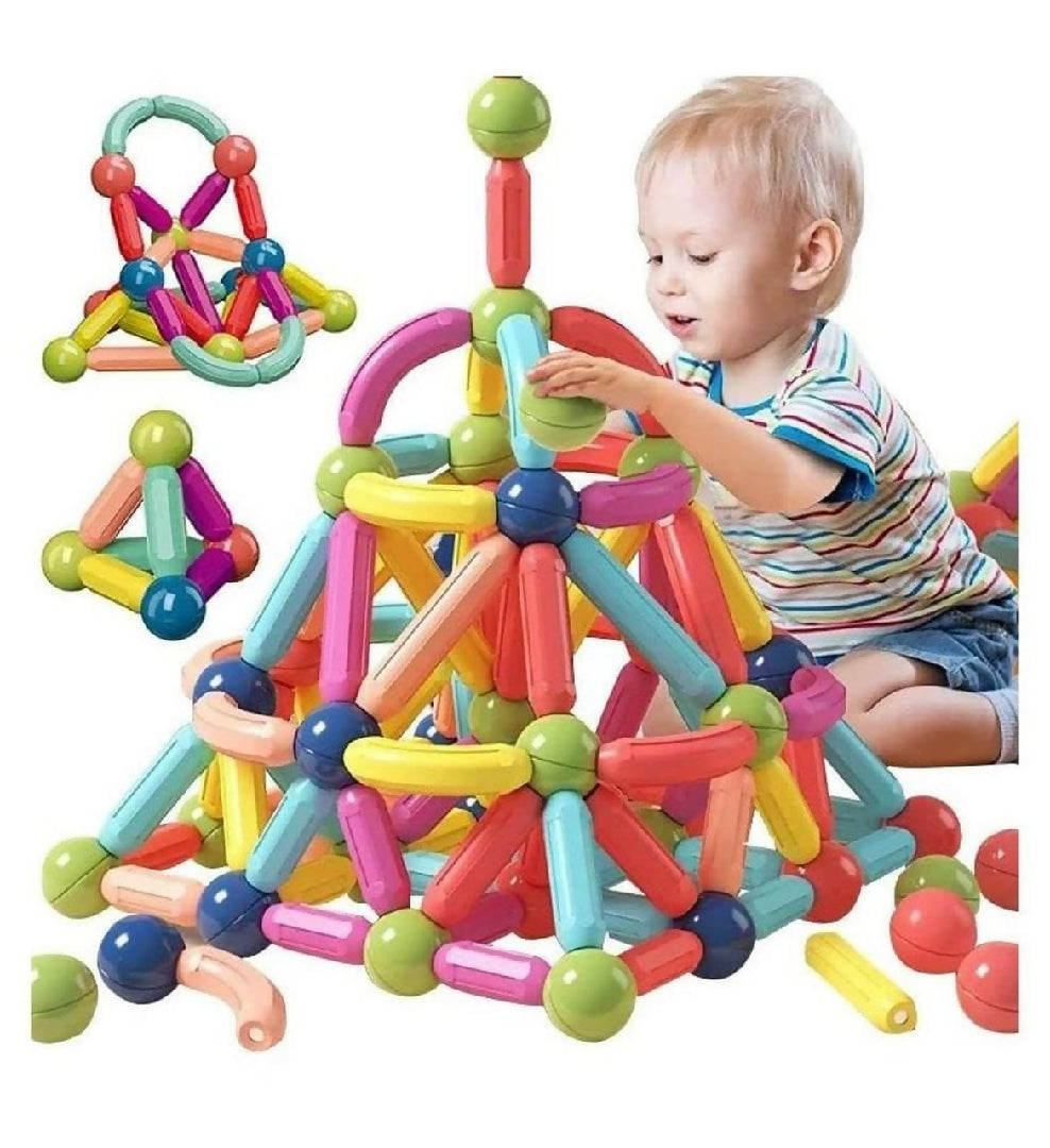 Magnetic Bar Blocks (25 Pieces) Construction Set For Brain Development