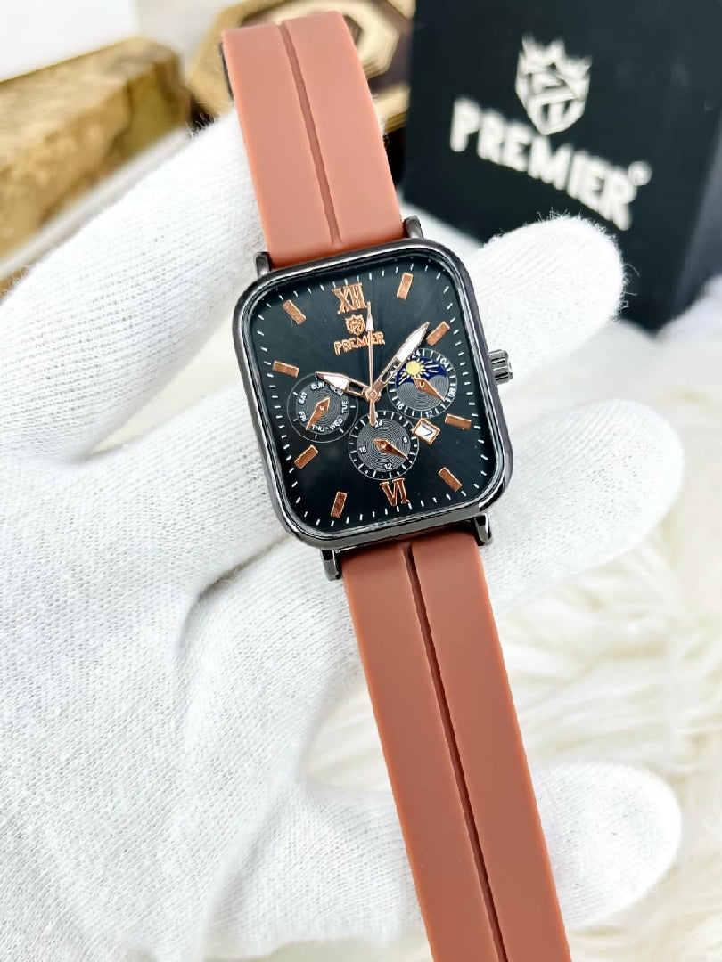 Premier Square Clssic Multi-Function Watch
