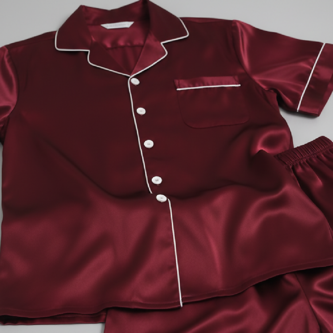 Couple Night Dress - Night Suit - Silk Sleepwear Set - 4-Piece Camisole and Shirt with Shorts