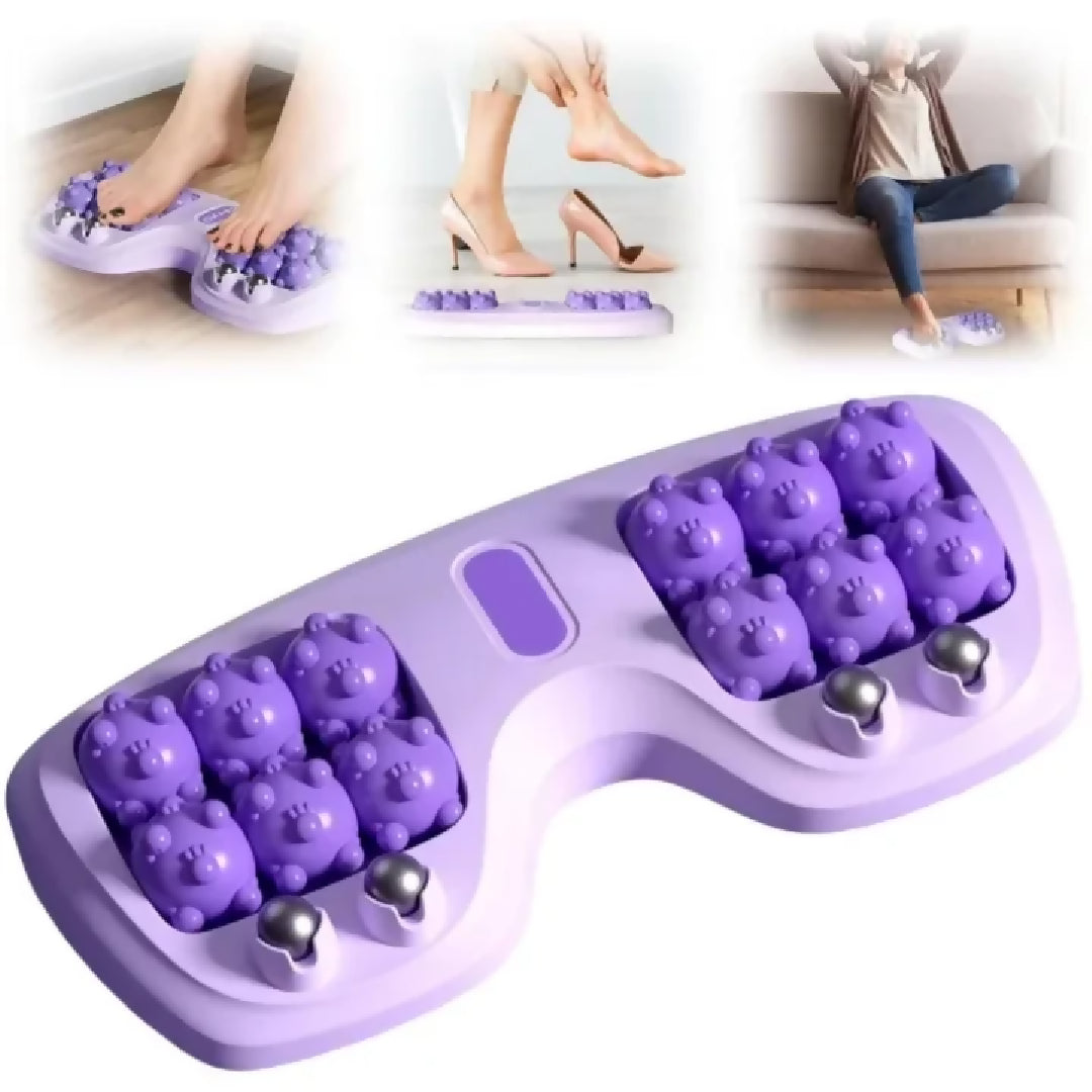Roller Manual Foot Massager - Body Stress Buster and Accupressure Point Device for Foot and Leg Pain Relief - Random Color