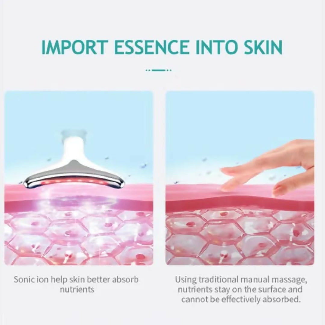 LED Photon Therapy Neck Massager Skin Tightening and Face Lifting Device