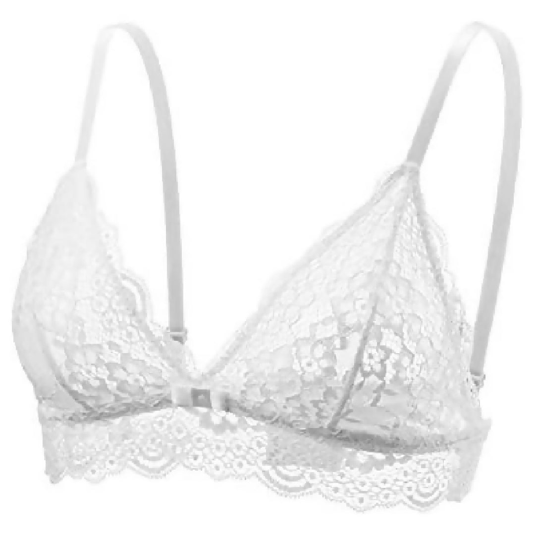 Posheeda Elegance Lace Bralette Soft Floral Lace Wireless Bra for Everyday Comfort and Style