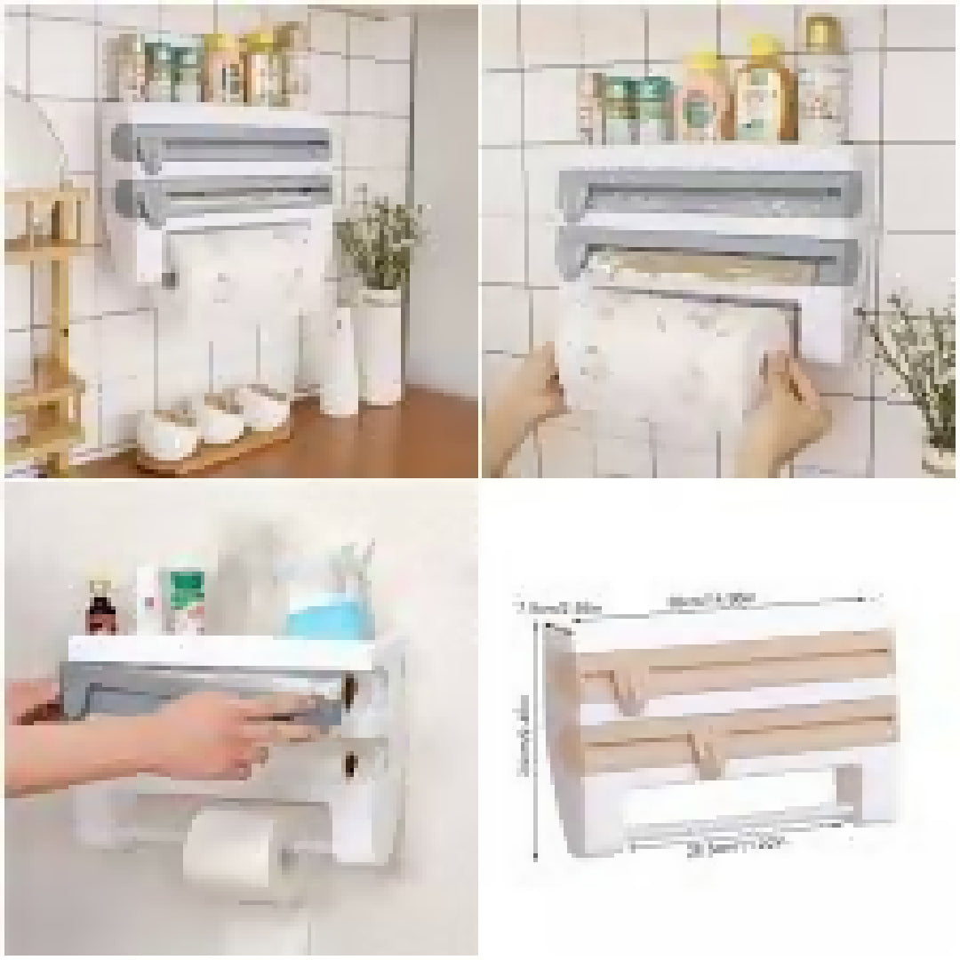 4in1 Tissue Dispenser Towel Paper Napkin Tissue and Wrap Holde