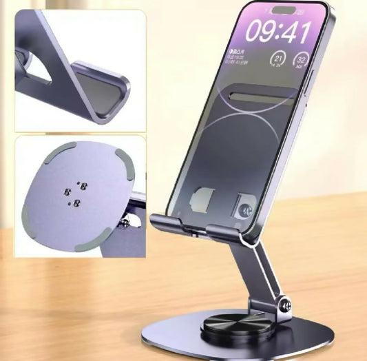 Premium Adjustable Metal Mobile Tablet Stand Foldable Aluminum Desk Holder
