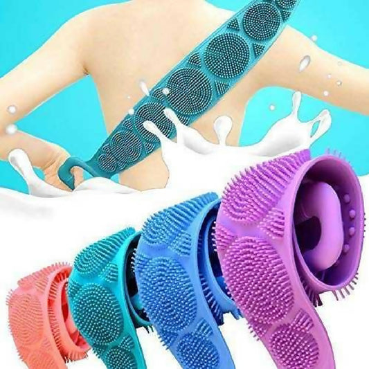 3 in 1 Silicone Bath Skincare Value Bundle Shower Brush Back Scrubber Face Cleansing Brush Set