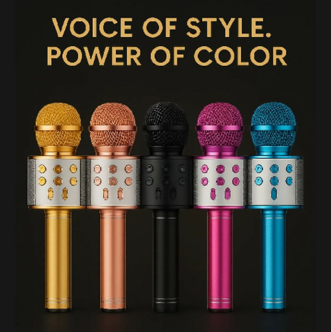 Premium Wireless Bluetooth Karaoke Microphone with Built-in Speaker
