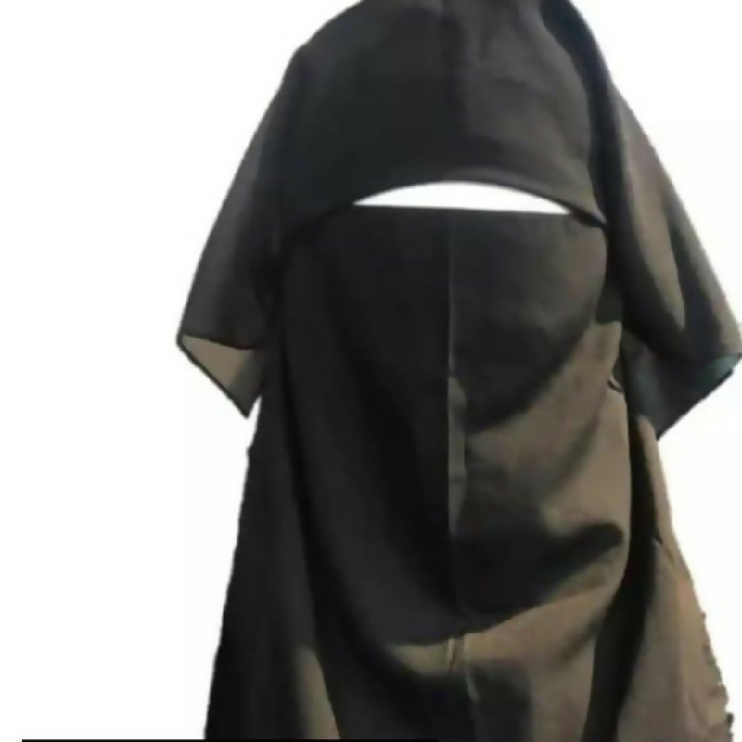 Triple Layer Niqab Full Coverage Breathable Face Veil for Women