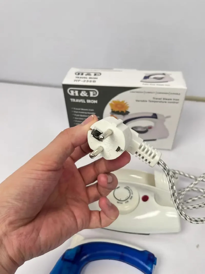 H F Travel Iron Compact Steam Iron with Foldable Handle 700 W