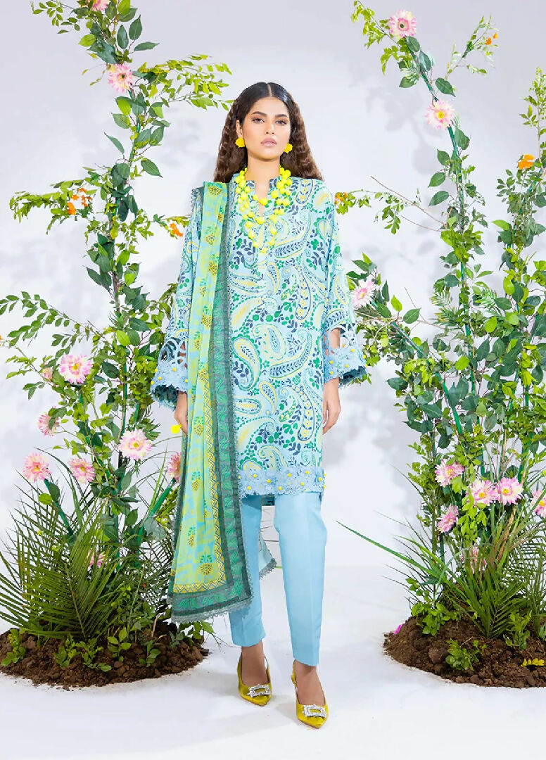 Salitex Original 3PC Unstitched Printed Lawn Silk (SI13)