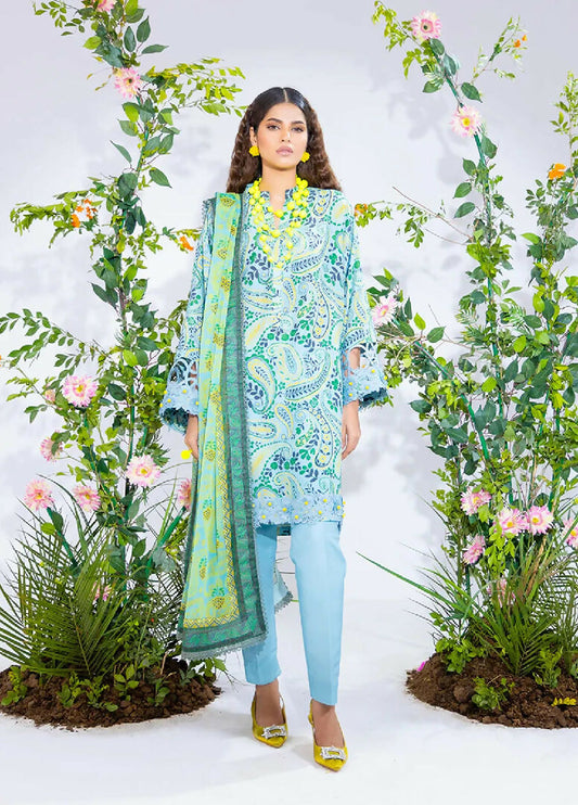 Salitex Original 3PC Unstitched Printed Lawn Silk (SI13)