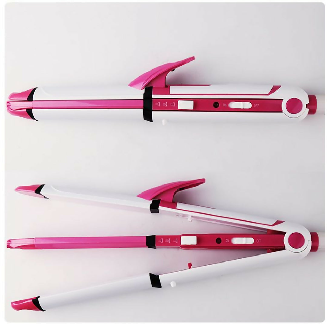 Shinon SH 8088 3 In 1 Professional Electric Hair Straightener Best Quality Series With 360 Rotation Swivel Cord All In 1 Curling Rolling Crimping Curler Hair Roller