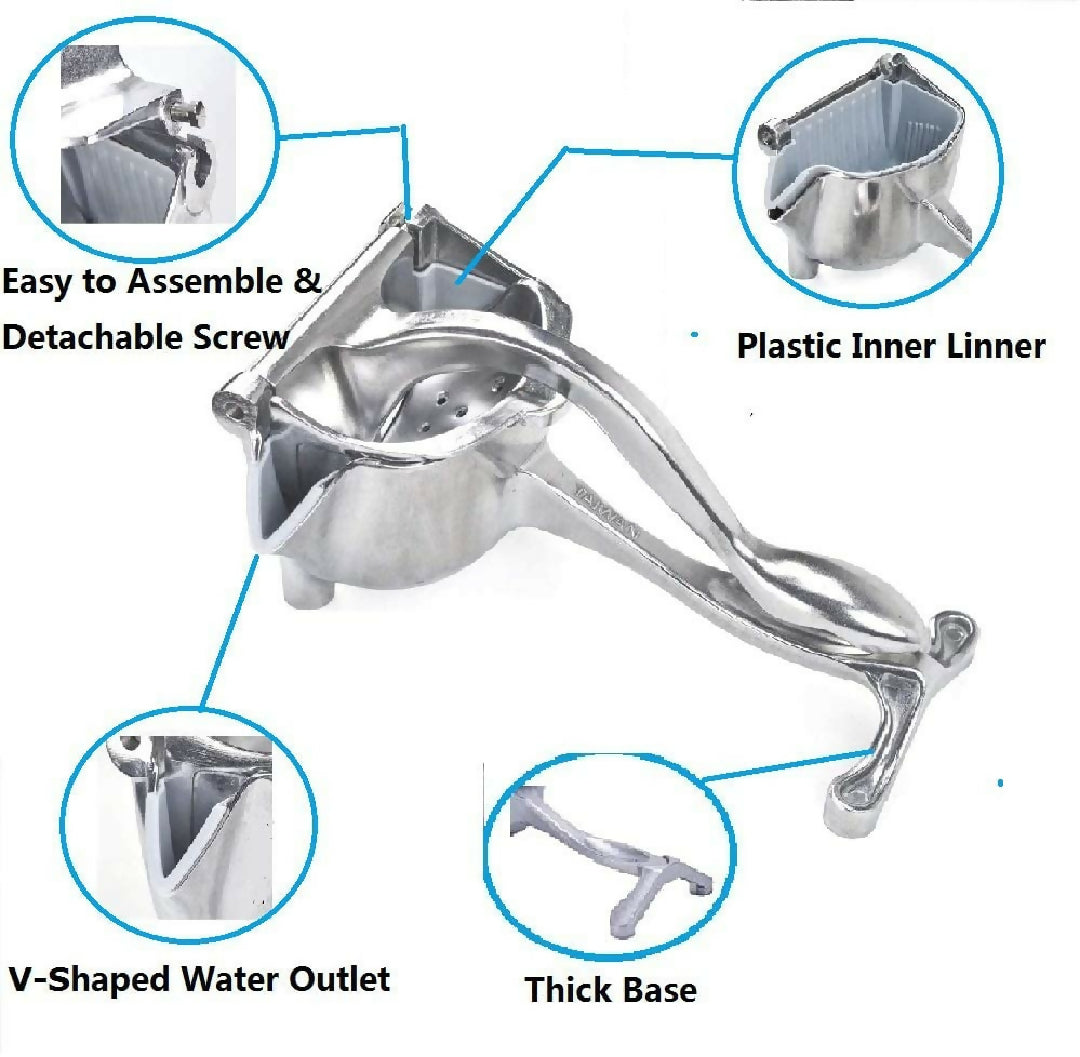Fruit Press Lemon Juice Squeezer Manual Juicer Heavy Duty Aluminum Metal (250 Gram)