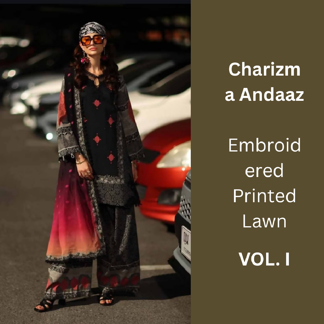 𝐂𝐡𝐚𝐫𝐢𝐳𝐦𝐚 𝐀𝐧𝐝𝐚𝐚𝐳 𝐕𝐨𝐥 𝟏 𝐄𝐦𝐛𝐫𝐨𝐢𝐝𝐞𝐫𝐞𝐝 𝐏𝐫𝐢𝐧𝐭𝐞𝐝 𝐋𝐚𝐰𝐧 𝐒𝐮𝐢𝐭 𝐰𝐢𝐭𝐡 𝐄𝐦𝐛𝐫𝐨𝐢𝐝𝐞𝐫𝐞𝐝 𝐂𝐡𝐢𝐟𝐟𝐨𝐧 𝐃𝐮𝐩𝐚𝐭𝐭𝐚 (𝟑-𝐏𝐢𝐞𝐜𝐞)
