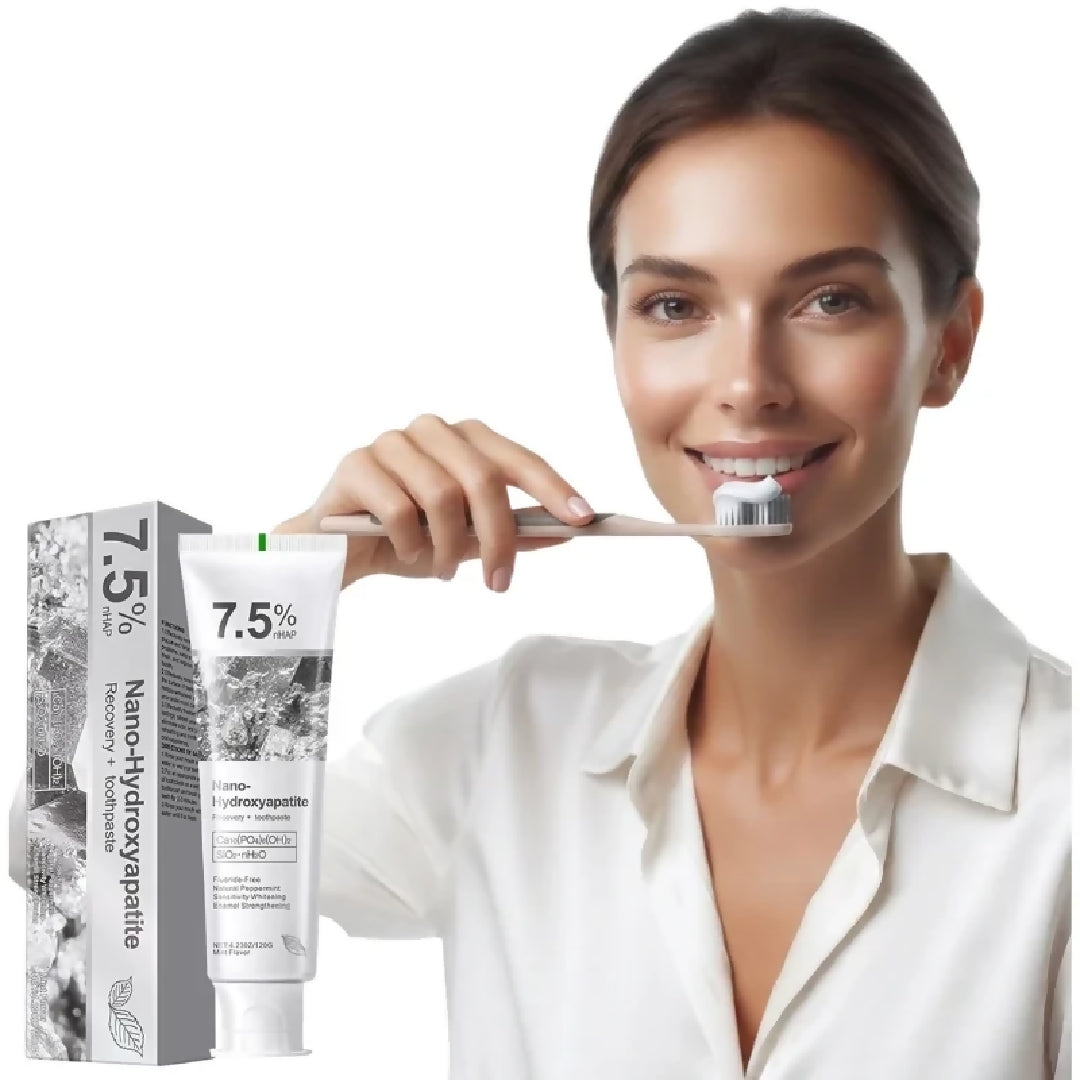75 Nano Hydroxyapatite Toothpaste Deep Cleaning Advanced Enamel Protection Fluoride Free Mint Toothpaste for Sensitive Teeth Fresh Breath Daily Oral Care