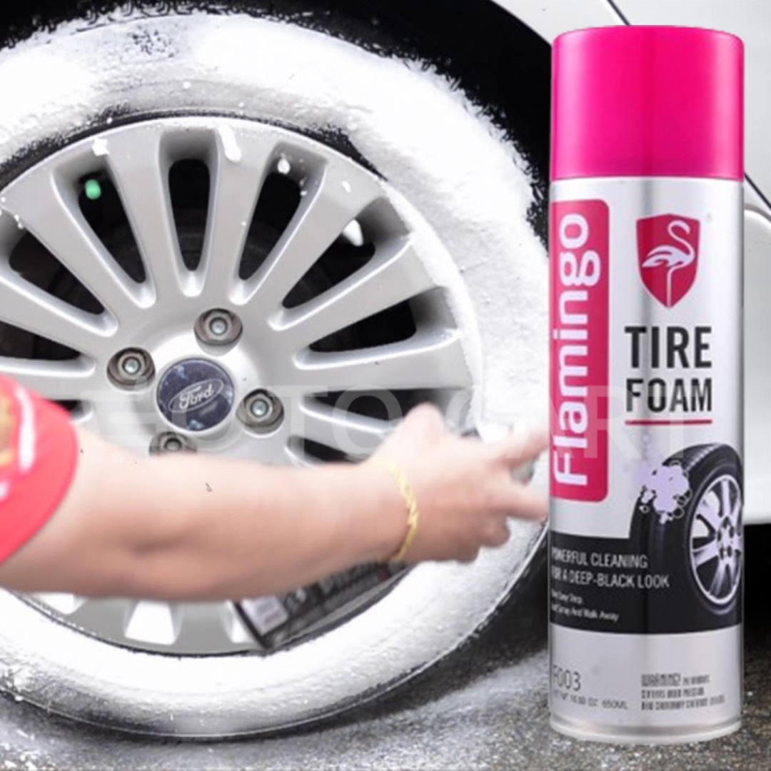 Flamingo Tire Foam F003 650ML  All in One Tire Cleaner