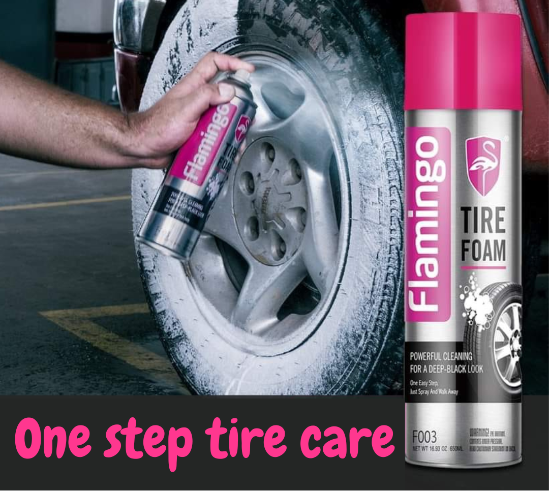 Flamingo Tire Foam F003 650ML  All in One Tire Cleaner