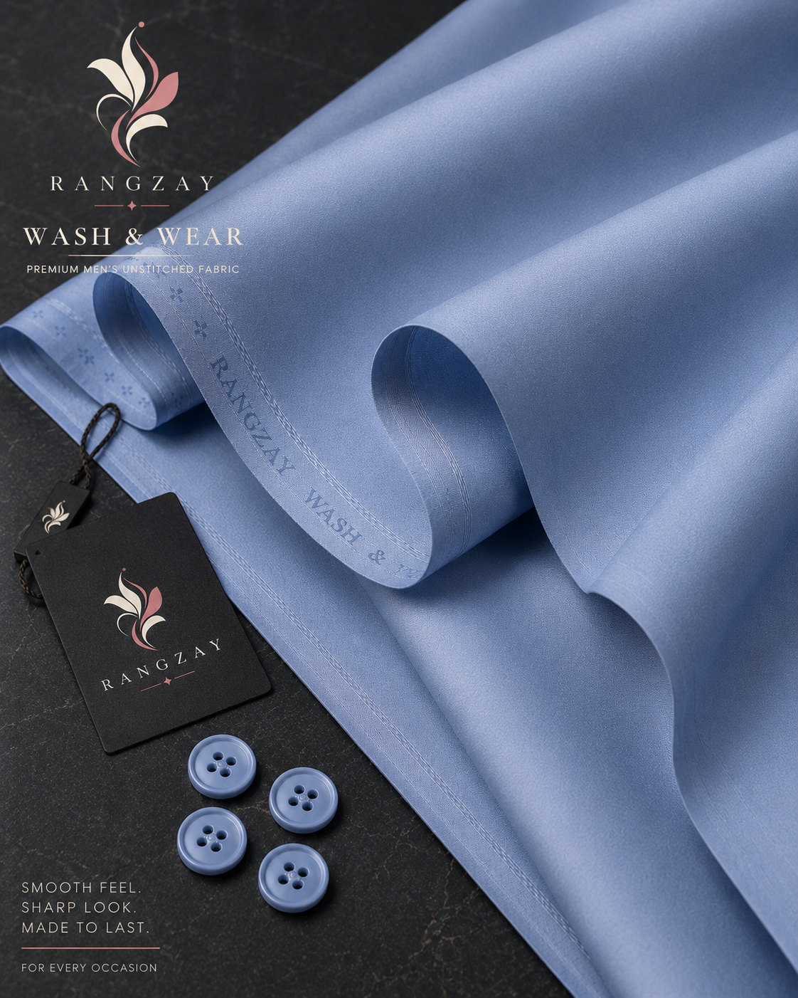 Sky Blue Wash & Wear
