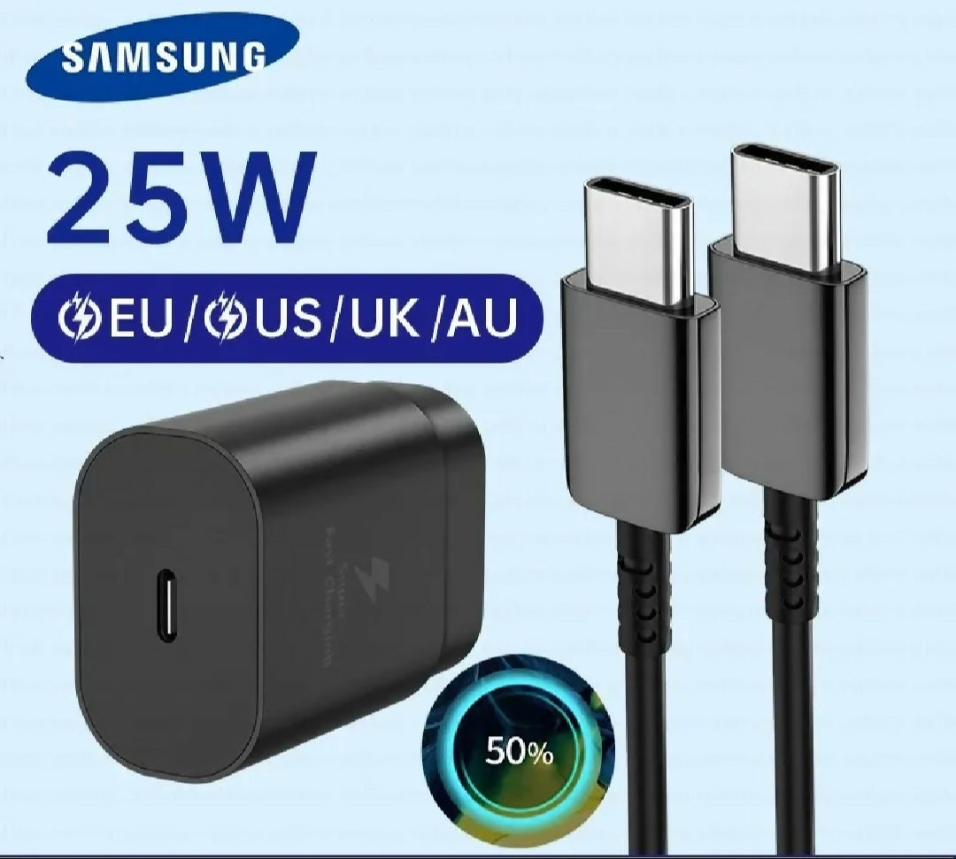 Samsung 25W with original type c to c cable PD fast charger