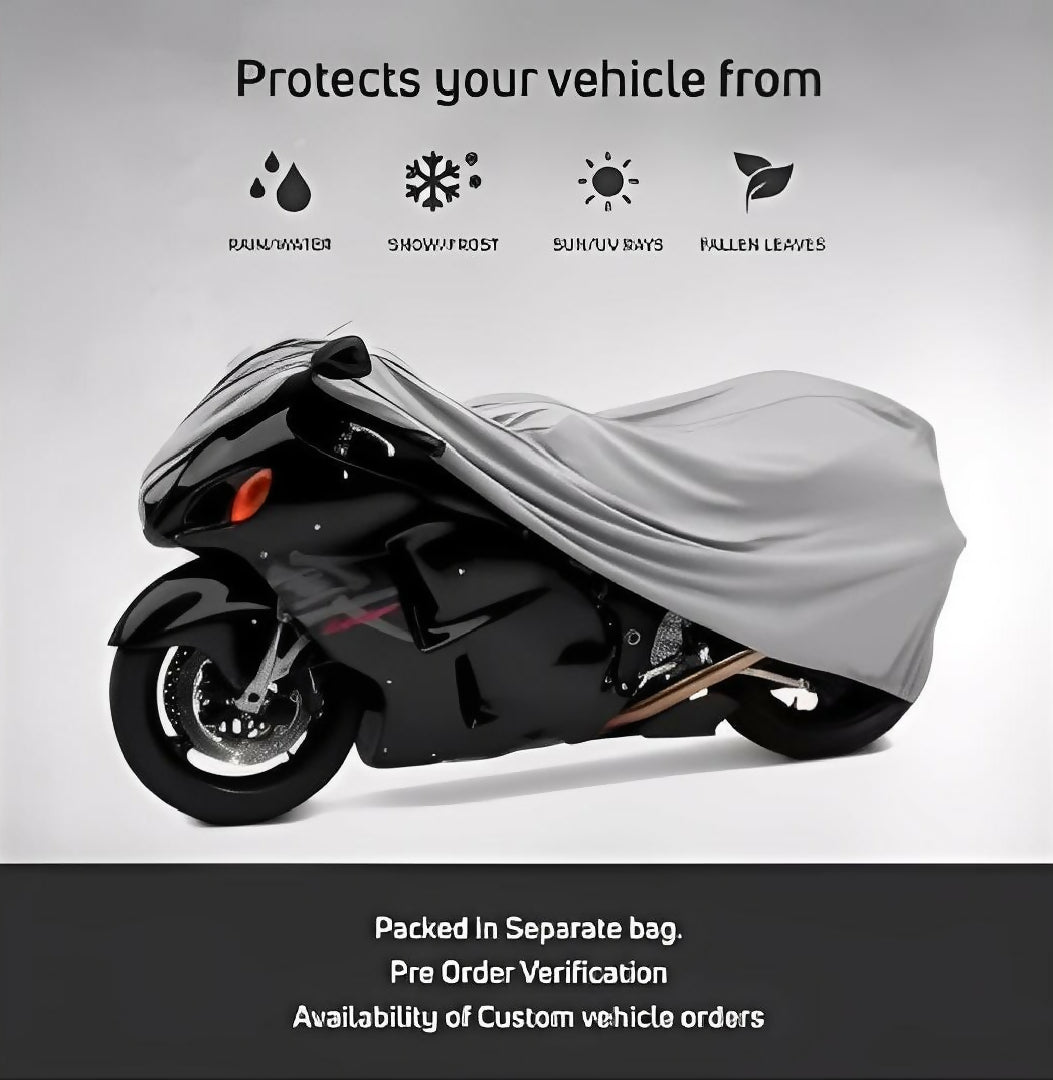 Bike Top Cover Water Scratch Proof Parachute Fits CD70CC and 125CC Bikes Random color