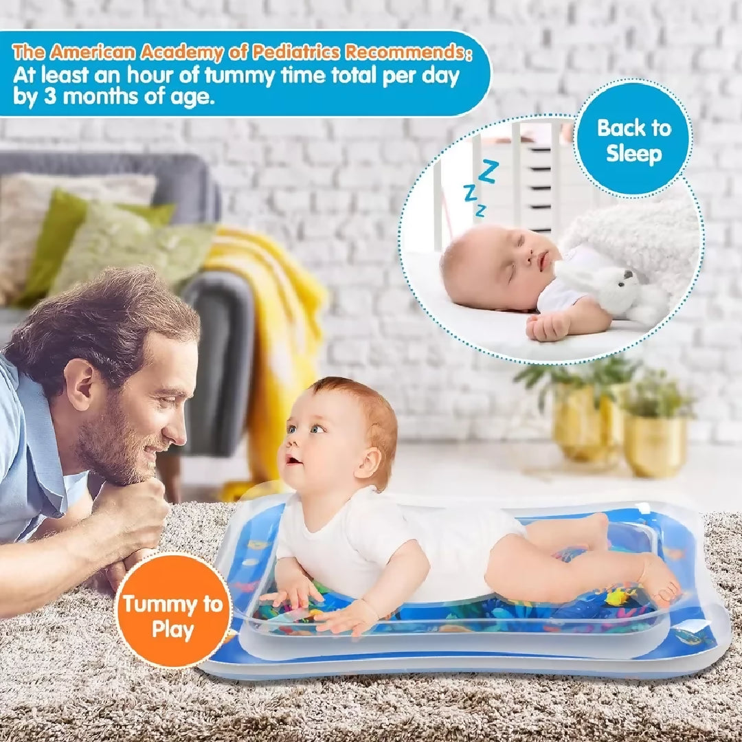 Sale Inflatable Leakproof Water Mat For Kids - Inflatable Tummy Time Mat - Random Color