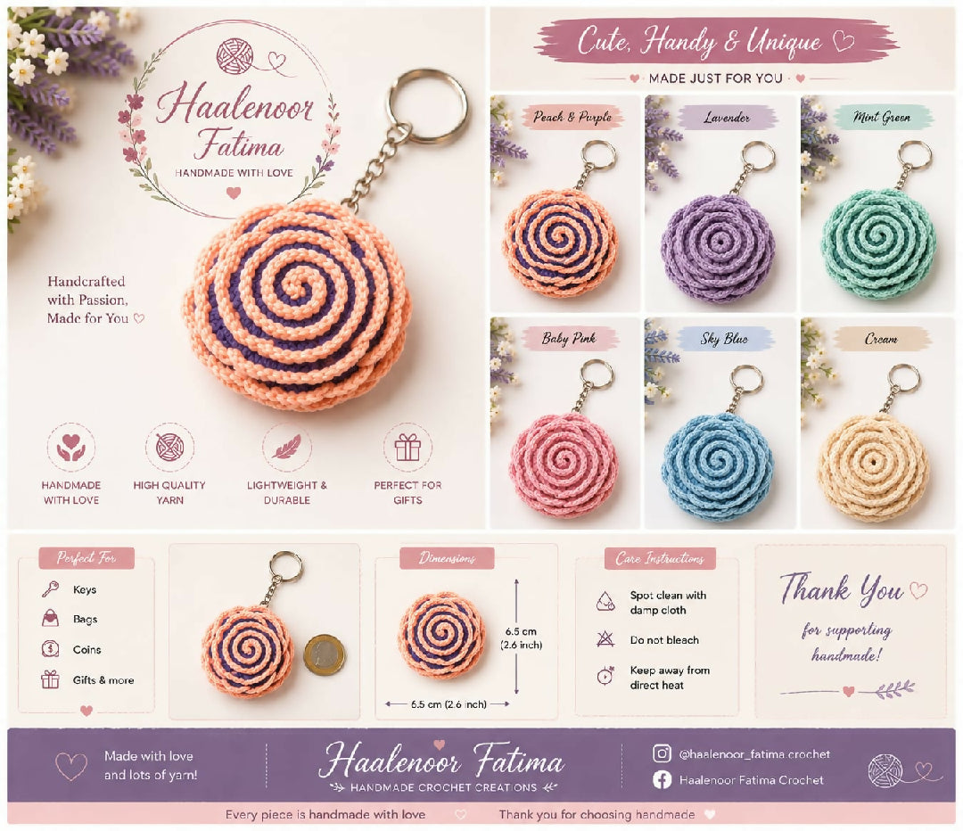 Copy of 2pcs Mini Crochet Cute Flower Purses Handmade Jewelry Small Bag Drawstring Knitting keychain for Women girls charms Accessories