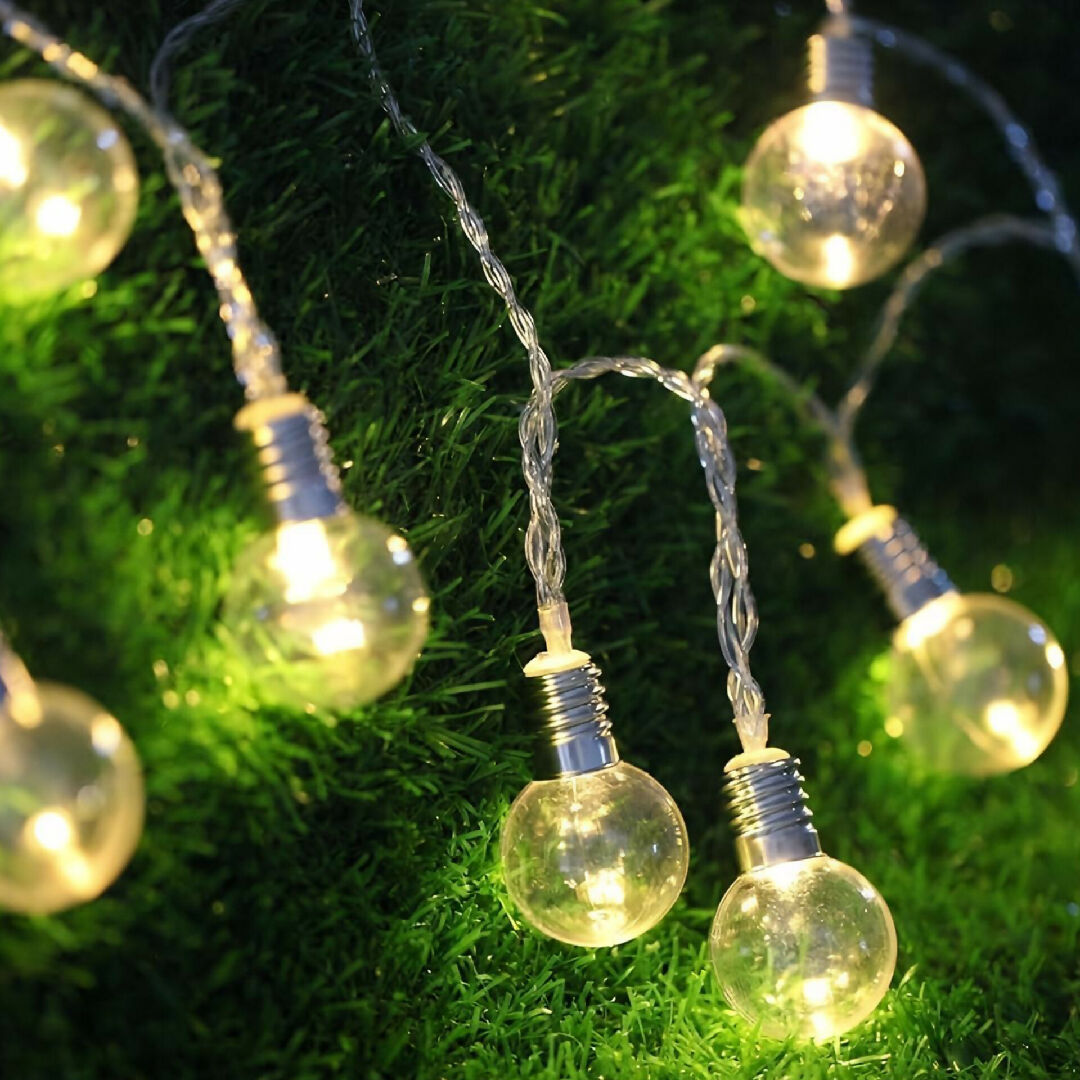 Crystal White Bulb Starry Lights Warm Golden Glow Decorative String Lights