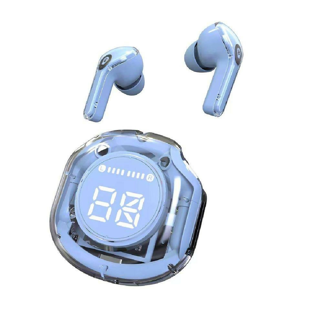 Air39 Transparent Wireless Earbuds Bluetooth TWS Gaming Earphones with LED Display and HD Bass