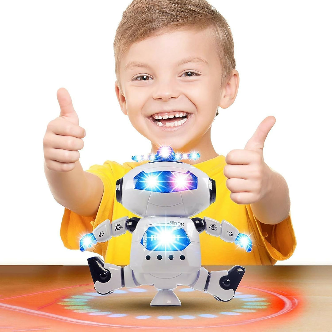 Dancing Robot Toy for Kids with Flashing Lights and Musical Sounds Real Moving Action