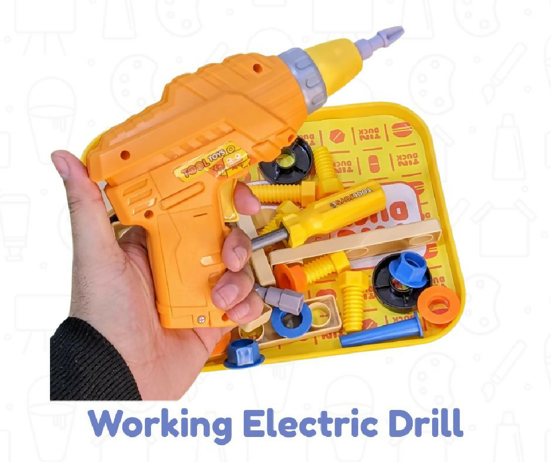 Electric Drill Build Toy Set Creative Construction Kit for Kids