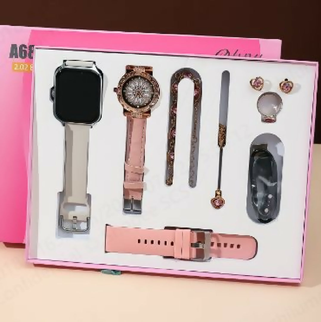 A58 Plus Ladies Smartwatch with Jewelry Strap Elegant Fitness And Health Tracker