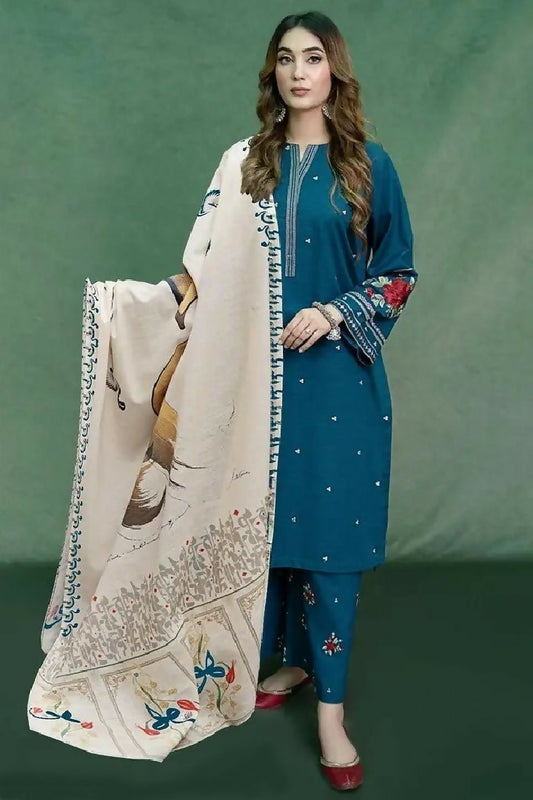 Most Hit Codes Fully Embroidered LAWN 3Pc With Nino karra Printed Dupatta SUMMER Collection