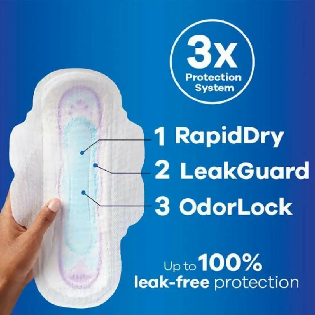 Always 9 Pcs Cotton Sanitary Pads Soft Comfortable Reliable Protection