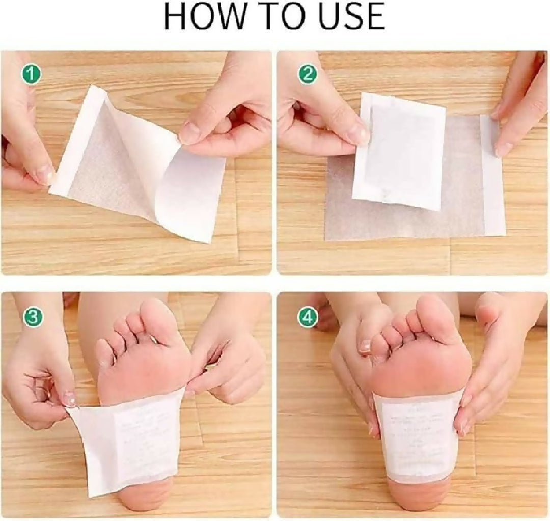 10 PCs Pain-Free Cleansing Pads - Natural Toxin Removal - Stress Relief and Vitality Support