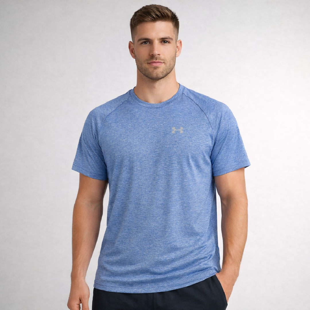 Mens Dry Fit Performance T Shirt Blue