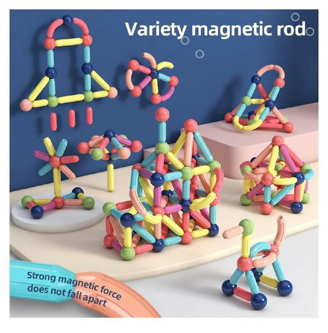 Magnetic Bar Blocks (25 Pieces) Construction Set For Brain Development