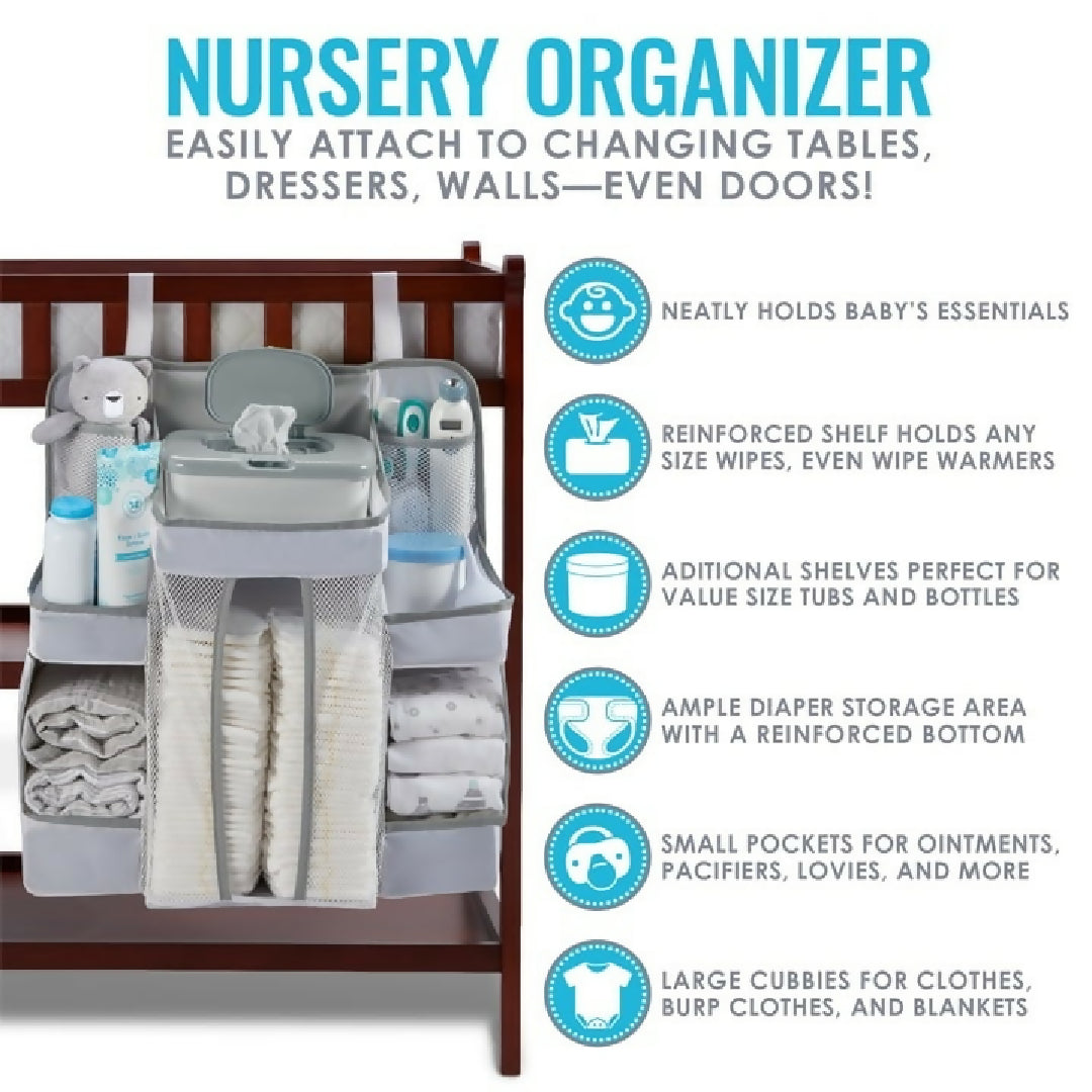 Baby Diaper Caddy and Nursery Organizer for Babys Essentials