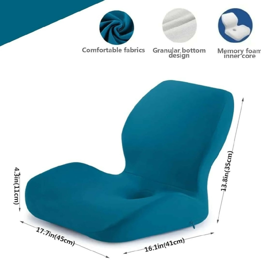Ergonomic Lumbar Support Cushion Soft PU Memory Foam Backrest Pillow for Office Chair Car Home Use