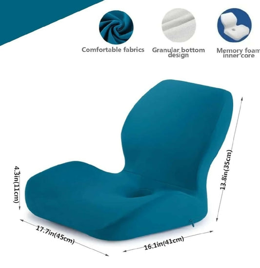 Ergonomic Lumbar Support Cushion Soft PU Memory Foam Backrest Pillow for Office Chair Car Home Use