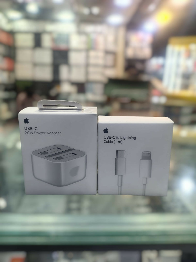 2 Pin PD Fast Charger 20W with USB-C to Lightning Cable for iPhone and all Android devices