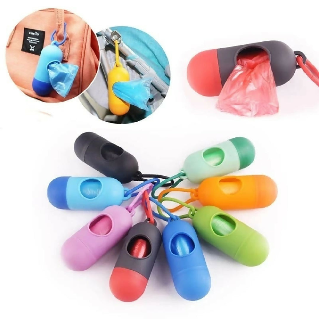 1Pc Baby Diaper Bag Dispenser With Rope Hook Includes 1 Roll Of 18 Disposable Bags Random Colou