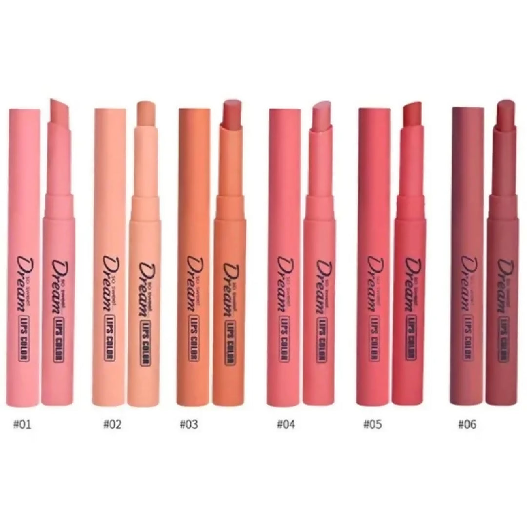 Hengfang Matte Dream Lipstick Set 6-Piece Long-Lasting Nude Shades Waterproof Smooth Finish